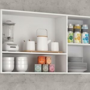 Wooden Kitchen Open Cabinet Storage Rack – Multi-Layer Organizer Shelf Kitchen Storage Cabinet – Wooden Open Shelf Organizer Rack for Kitchen Utensils