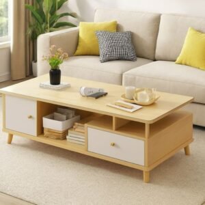 Modern Wooden Coffee Table for Living Room | Stylish Center Table | Minimalist Design Furniture